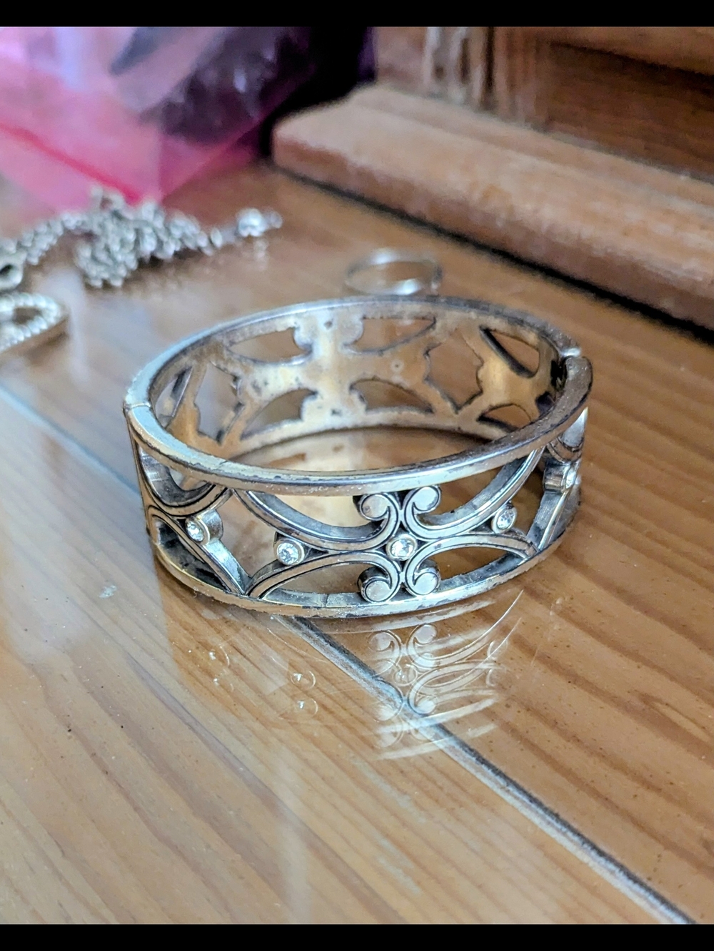 Vintage Brighton Serenity Silver Crystals. Has Some Wear Marks